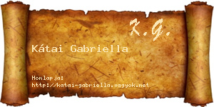 Kátai Gabriella névjegykártya